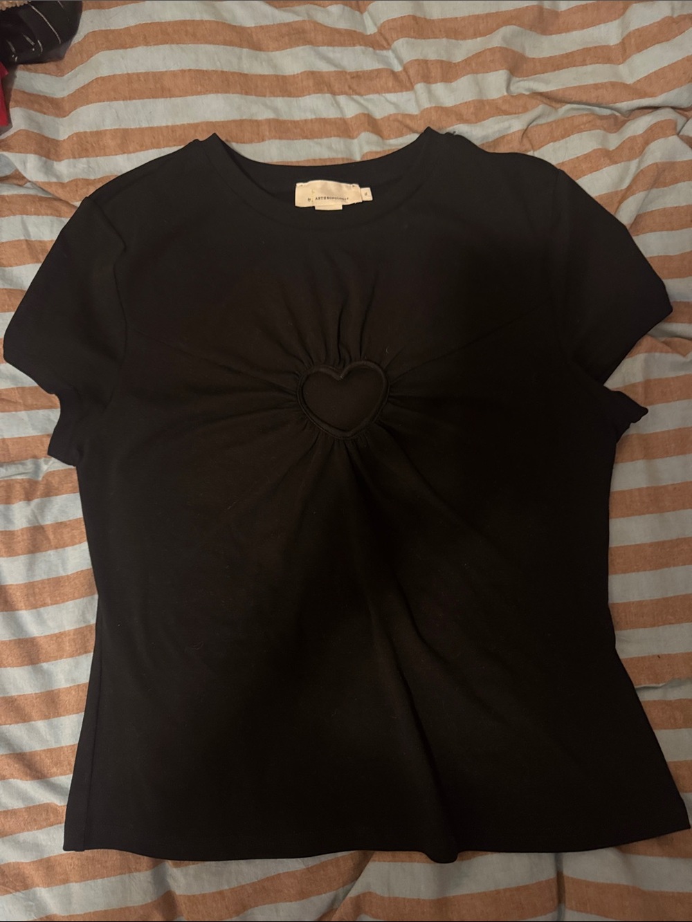 Black Women's Heart-Detail Tee
